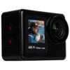 electriQ 4K Ultra HD Dual Screen Waterproof Sports Action Camera - Black